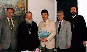 В связи с предстоящим возведением в Германии русского правоославного храма Москву посетил обербургомистр Магдебурга. Фото: С. Титова Официальный сайт Русской Православной Церкви /