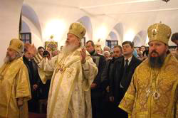 Святейший Патриарх совершил освящение храма московского подворья Соловецкого монастыря. Фото Службы коммуникации ОВЦС МП. Официальный сайт Русской Православной Церкви /