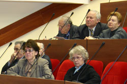 27 января 2005 года председатель Отдела внешних церковных связей Московского Патриархата митрополит Смоленский и Калининградский Кирилл принял участие в работе секции 'Исследование научного творчества пионеров освоения космического пространства' Академических чтений по космонавтике.Фото Службы коммуникации ОВЦС МП.Официальный сайт Русской Православной Церквиhttp://www.mospat.ru