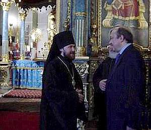 Министр иностранных дел России И. С. Иванов посетил Свято-Успенский кафедральный собор в Будапеште /