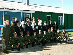 19 августа 2005 года в ходе Первосвятительского визита на Валаам Святейший Патриарх Московский и всея Руси Алексий II совершил освящение закладного камня храма во имя святого великомученика и Победоносца Георгия на территории 66-ой отдельной радиолокационной роты 170-й бригады ПВО, дислоцированной на острове.Фото Службы коммуникации ОВЦС МП.Официальный сайт Русской Православной Церквиhttp://www.mospat.ru