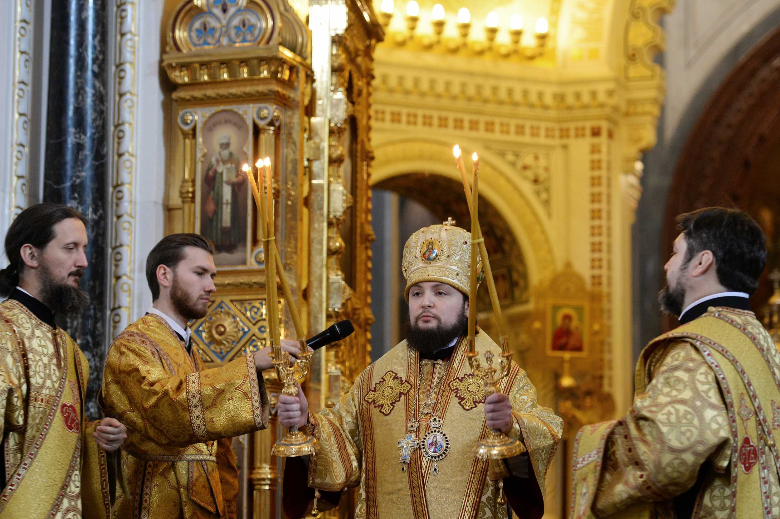 Primate Of The Russian Orthodox Church Celebrates Divine Liturgy On The 