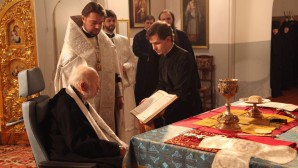 Primate of Ukrainian Orthodox Church celebrates at the Convent of Intercession in Kiev