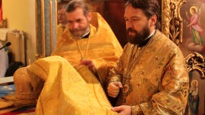 Metropolitan Hilarion of Volokolamsk celebrates at the Cathedral of the Dormition in Budapest