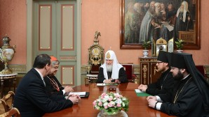 Святейший Патриарх Кирилл встретился с архиепископом Неаполитанским кардиналом Крещенцио Сепе