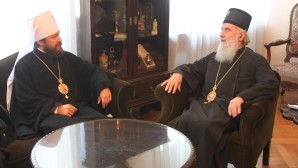 Metropolitan Hilarion meets with Patriarch Irenaeus of Serbia and members of the Serbian Church’s Holy Synod