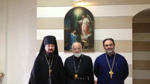 Representative of Russian Orthodox Church meets with Melkite Patriarch Gregory III Laham