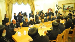 Russian Foreign Minister Sergei Lavrov meets with Primate of the Coptic Church
