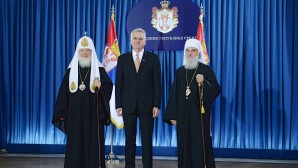 Primates of Russian and Serbian Orthodox Churches meet with President of Serbia, Mr. Tomislav Nikolić