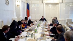 Representatives of the Russian Orthodox Church take part in the session of the Presidential Council for Cooperation with Religious Associations