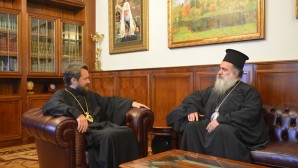 Metropolitan Hilarion receives a hierarch of the Patriarchate of Jerusalem