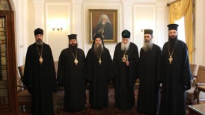 Primate of Bulgarian Church meets with delegation of Russian Monastery of St. Panteleimon on Mt Athos