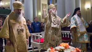 Patriarch Theodoros II celebrates Divine Liturgy in St Alexander Nevsky monastery