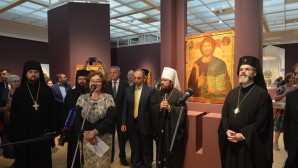 Metropolitan Hilarion of Volokolamsk attends the opening of an exhibition of the Bulgarian church art masterpieces