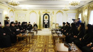 His Holiness Patriarch Kirill meets with delegations of Local Orthodox Churches that arrived in Moscow for celebrations marking 10th anniversary of 2009 Local Council and Patriarchal enthronement