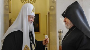 The Primate of the Russian Orthodox Church meets with the Supreme Patriarch and Catholicos of All Armenians