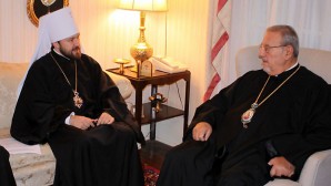 Metropolitan Hilarion of Volokolamsk meets with Metropolitan Philip, head of Antiochian Orthodox Archdiocese of North America