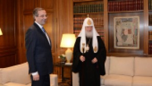 His Holiness Patriarch Kirill meets with the Greek Prime Minister, Antonis Samaras