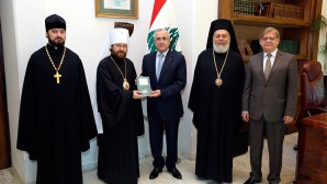 Митрополит Волоколамский Иларион  встретился с Президентом Ливана М.Слейманом