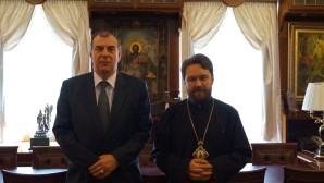 Состоялась встреча митрополита Волоколамского Илариона с послом России в Кыргызской Республике