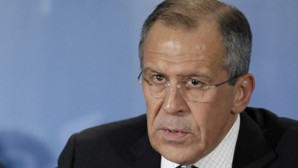 Russian Foreign Minister Sergey Lavrov greets DECR chairman with his jubilee
