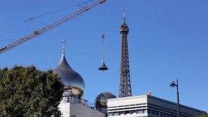 Four lesser cupolas installed on the Cathedral of the Trinity under construction in Paris