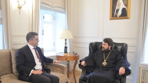 Metropolitan Hilarion meets with Mr. Vuk Jeremić,  president of the Serbian Centre for International Relations and Sustainable Development