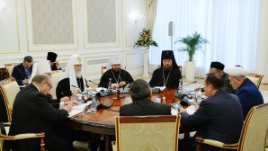 Святейший Патриарх Кирилл встретился с Верховным муфтием Узбекистана и председателем Комитета по делам религий при Кабинете министров Республики Узбекистан