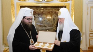 His Holiness Patriarch Kirill meets with His Beatitude Metropolitan Rastislav of the Czech Lands and Slovakia