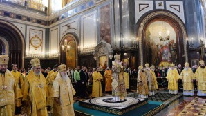 Θεία Λειτουργία την Κυριακή της Ορθοδοξίας στον Ιερό Ναό του Σωτήρος Χριστού Μόσχας από τον Προκαθήμενο της Ρωσικής Εκκλησίας