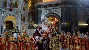 His Holiness Patriarch Kirill celebrates Paschal Great Vespers at the Cathedral of Christ the Saviour
