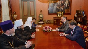 Le patriarche Cyrille a rencontré le président de la République de Moldavie, I. Dodon