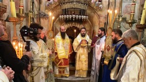 Le métropolite Hilarion de Volokolamsk s’est rendu en pèlerinage aux sanctuaires de Jérusalem et de Bethléem et a célébré la Liturgie au Saint-Sépulcre