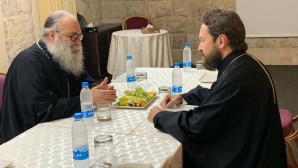 Συνάντηση του Πατριάρχη Αντιοχείας Ιωάννη με τον Μητροπολίτη Βολοκολάμσκ Ιλαρίωνα