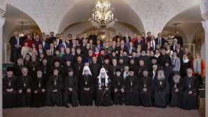 Rencontre du patriarche Cyrille avec la délégation de l’Archevêché des paroisses de tradition russe en Europe occidentale