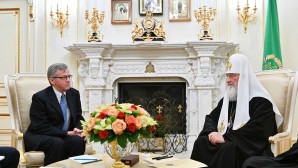 His Holiness Patriarch Kirill meets with Ambassador of Kingdom of Denmark to Russian Federation