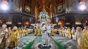 On the Nativity day the Primate of the Russian Church celebrated Great Compline at the Church of Christ the Saviour