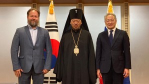 Archbishop Theophanes of Korea meets with Korea’s ambassador to Russia
